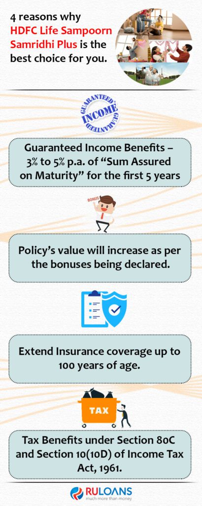 4 reasons why HDFC Life Sampoorn Samridhi Plus is the best choice for you
